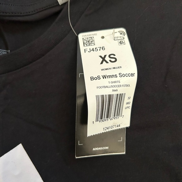 NWT Adidas Women's Black Soccer Shirt Size XS - Picture 3 of 6